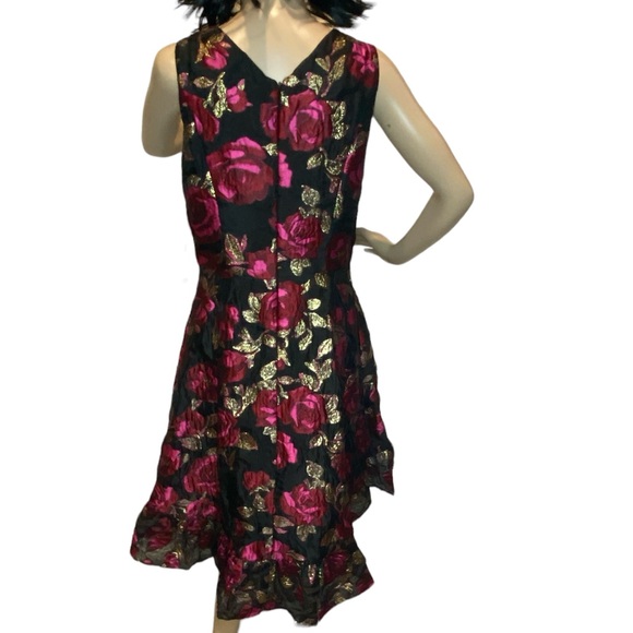 RACHEL Rachel Roy Sleeveless Floral Metallic Jacquard High-Low Dress Size 8 NWT - Picture 7 of 8